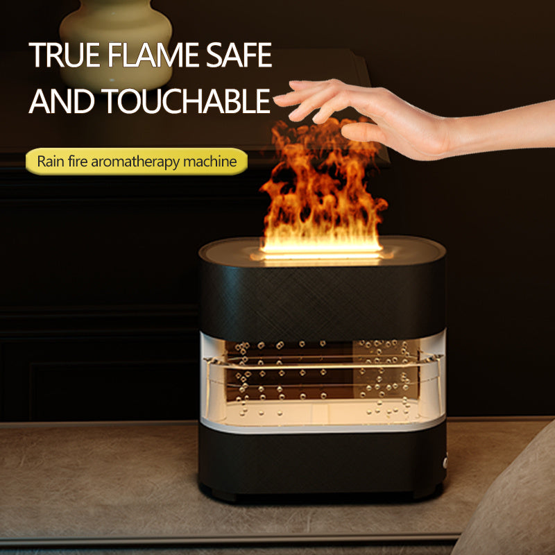 2025 New Products Rain Cloud Fire Humidifier Water Drip Novedades 2024 Rain Water Diffuser Fire Flame Humidifier Aroma Diffuser