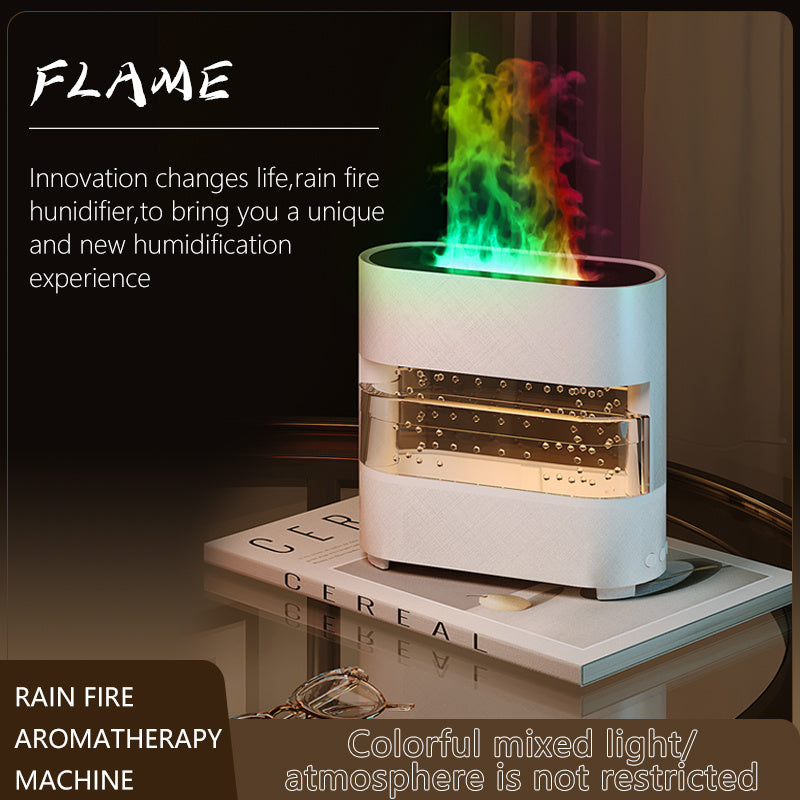 2025 New Products Rain Cloud Fire Humidifier Water Drip Novedades 2024 Rain Water Diffuser Fire Flame Humidifier Aroma Diffuser