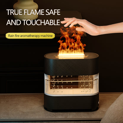 2025 New Products Rain Cloud Fire Humidifier Water Drip Novedades 2024 Rain Water Diffuser Fire Flame Humidifier Aroma Diffuser