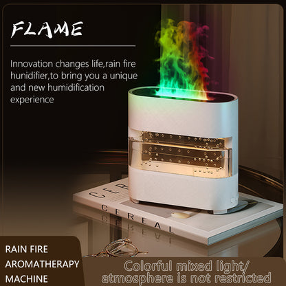 2025 New Products Rain Cloud Fire Humidifier Water Drip Novedades 2024 Rain Water Diffuser Fire Flame Humidifier Aroma Diffuser